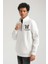 Half-Zip Ekru Slim Fit Half-Zip Sweatshırt 23FWM64065 5
