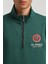 Half-Zip Yeşil Slim Fit Half-Zip Sweatshırt 23FWM64064 2