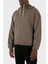 Pamuk Kapüşonlu Yarım Fermuarlı Erkek Sweat 6R1ME6 1jwpz 0440 3