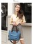 Tek Omuz Çapraz Omuz Büyük Kanvas Retro Büyük Kapasiteli Kadın Tote Büyük Moda Kadın Gelgit Çantası (Yurt Dışından) 4