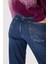 Carol Regular Fit Normal Kesim Yüksek Bel Mavi Esnek Jean Kot Pantolon 4
