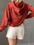 Kadın Kapüşonlu Iki Iplik Kumaş Sweatshirt (Renkli) 5
