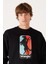 Wrangler Regular Fit Normal Kesim %100 Pamuk Bisiklet Yaka Içi Polarlı Siyah Sweatshirt 3