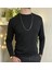 Erkek Slim Fit Dar Kesim Bisiklet Yaka Uzun Kol Pamuklu Tişört 1