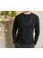 Erkek Slim Fit Dar Kesim Bisiklet Yaka Uzun Kol Pamuklu Tişört 2