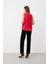 Yakası Fularlı Saten Bluz Kırmızı K2413037_006 2