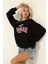 Owut Collection Siyah Bisiklet Yaka Baskılı Sweatshirt 3