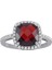 Pırlanta ve Yastık Kesim Garnet Taşlı Yüzük 0404R0318 2