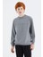 Gri Melanj Basic Erkek Çocuk Sweatshirt - 11173 5