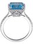 Pırlanta ve Prenses Kesim Mavi Topaz Taşlı Yüzük 0404R0320 3