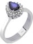 Pırlanta ve Damla Safir Taşlı Anturaj Yüzük 0404R0324 1