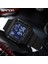 Siyah Mavi Sanda Marka Spor Dijital Saat Moda LED Erkek Saatler Kare Elektronik Kol Saati Su Geçirmez Askeri Saat Reloj Hombre (Yurt Dışından) 2