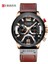 Gül Siyah Curren Moda Spor Su Geçirmez Izle Erkekler Için Rahat Erkek Saat Iş Deri Kol Saati Lüks Chronograph Kuvars Erkek Izle (Yurt Dışından) 1