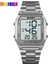 Gümüş Siyah Orijinal Marka Erkek Saatler Moda Skmeı Erkek Kol Saati LED Işık Chronograph Dijital Saat Kol Saati Relogio Masculino (Yurt Dışından) 5