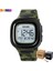 Armygreen Kutusu ile Skmeı Kare Dijital Saatler Erkek Chrono Kronometre Erkekler Kol Saati 2 Zaman 12/24 Saat Saat Pu Bant Dijital Spor Izle 1580 (Yurt Dışından) 1