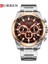 Gümüş Kahve Curren Erkek Saatler Üst Marka Büyük Spor Izle Lüks Erkekler Askeri Çelik Kuvars Bilek Saatleri Chronograph Altın Tasarım Erkek Saat (Yurt Dışından) 1