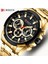Gümüş Kahve Curren Erkek Saatler Üst Marka Büyük Spor Izle Lüks Erkekler Askeri Çelik Kuvars Bilek Saatleri Chronograph Altın Tasarım Erkek Saat (Yurt Dışından) 2