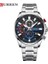 Gümüş Siyah Izle Erkekler Için Curren Lüks Kuvars Chronograph Spor Su Geçirmez Adam Saatler Askeri Moda Paslanmaz Çelik Kol Saati Saat (Yurt Dışından) 1
