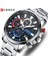 Gümüş Siyah Izle Erkekler Için Curren Lüks Kuvars Chronograph Spor Su Geçirmez Adam Saatler Askeri Moda Paslanmaz Çelik Kol Saati Saat (Yurt Dışından) 2