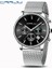 Gümüş Siyah Relogio Masculino Crrju Lüks Kuvars Izle Erkekler Için Mavi Kadran Saatler Spor Saatler Chronograph Saat Örgü Kemer Kol Saati (Yurt Dışından) 1