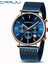 Gümüş Siyah Relogio Masculino Crrju Lüks Kuvars Izle Erkekler Için Mavi Kadran Saatler Spor Saatler Chronograph Saat Örgü Kemer Kol Saati (Yurt Dışından) 3