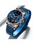 Gümüş Siyah Relogio Masculino Crrju Lüks Kuvars Izle Erkekler Için Mavi Kadran Saatler Spor Saatler Chronograph Saat Örgü Kemer Kol Saati (Yurt Dışından) 5