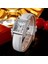 Kahverengi Gül Kutusu Wwoor Yeni Kadın Izle Moda Beyaz Deri Bayanlar Kol Saati Su Geçirmez Kuvars Elmas Rhinestones Bilezik Saat Montre Femme (Yurt Dışından) 5
