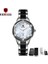 Kutuda Siyah Kademan Gül Altın Bayan Izle Paslanmaz Çelik Bayanlar Bilezik Izle Kadın Saat Relogio Feminino Montre Femme (Yurt Dışından) 1