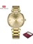 Kutu ile Altın Mını Focus Lüks Kuvars Kadın Saatler Bilezik Saat Bayanlar Ultra Ince Elbise Taklidi Elmas Gül Altın Saat Montre Femme (Yurt Dışından) 1