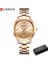 Gül Altın Kutusu Curren Gül Altın Izle Kadın Saatler Bayanlar Yaratıcı Çelik Kadın Bilezik Saatler Kadın Saat Relogio Feminino Montre Femme (Yurt Dışından) 1