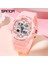 Siyah Beyaz Sanda Kadın Erkek Saatler Top Marka Lüks Pembe Izle Saat Quatz Kadın Erkek Su Geçirmez Saatler Için LED Dijital Spor Bilek Izle (Yurt Dışından) 5