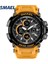 Turuncu Smael Erkekler Için Serin Spor Saatler Çift Zamanlı Pu Kayış Chronograph Kol Saatleri Moda Alarm Askeri Erkek Saatleri 1708 (Yurt Dışından) 1