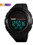 Siyah Skmeı Güneş Enerjisi Erkekler LED Izle 50 M Su Geçirmez Pu Bant Tarih Hafta Ekran Izle Aydınlık Erkek Dijital Kol Saati Montre Homme (Yurt Dışından) 1