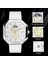 Gümüş Beyaz Lıge Üst Marka Lüks Erkek Saatler Kare Spor Moda Kuvars Izle Erkekler Için Su Geçirmez Kronograf Kol Saati Reloj Hombre + Kutu (Yurt Dışından) 5
