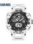 Beyaz Smael Lüks Marka Erkek Saati Açık Spor Su Geçirmez Saatler Çift Ekran Kuvars Askeri Dijital Saat Relogio Masculino (Yurt Dışından) 1