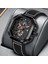 Gümüş Siyah Lıge Moda Kuvars Kol Saatleri Otomatik Tarih Deri Kordonlu Saat Su Geçirmez Kare Iş Izle Erkekler Için Relojes Para Hombre (Yurt Dışından) 4