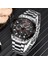 Gümüş Mavi S Üst Marka Lıge Rahat Spor Saatler Erkekler Için Lüks Askeri Çelik Büyük Kol Saati Adam Saat Moda Chronograph Kol Saati (Yurt Dışından) 5
