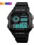 Siyah Moda Erkek Spor Saat Kare Ikili Zaman LED Dijital Saatler Erkek Saatler Relojes Deportivos Herren Uhren Reloj Hombre Montre (Yurt Dışından) 1