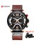 Gül Kara Kutu Curren Moda Spor Su Geçirmez Izle Erkekler Için Rahat Erkek Saat Iş Deri Kol Saati Lüks Chronograph Kuvars Erkek Izle (Yurt Dışından) 1