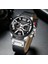 Gül Kara Kutu Curren Moda Spor Su Geçirmez Izle Erkekler Için Rahat Erkek Saat Iş Deri Kol Saati Lüks Chronograph Kuvars Erkek Izle (Yurt Dışından) 2