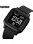 Siyah Siyah Açık Spor Izle Erkekler Çok Fonksiyonlu Chrono 5bar Su Geçirmez Çalar Saat Dijital Kol Saatleri Reloj Hombre Skmeı Montre Homme (Yurt Dışından) 1