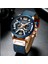 Gül Kara Kutu Curren Moda Spor Su Geçirmez Izle Erkekler Için Rahat Erkek Saat Iş Deri Kol Saati Lüks Chronograph Kuvars Erkek Izle (Yurt Dışından) 4