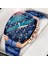 Altın Altın Wwoor Erkekler Chronograph Spor Saatler Erkekler Için Moda Kare Üst Marka Lüks Paslanmaz Çelik Su Geçirmez Kuvars Izle Reloj Hombre (Yurt Dışından) 2