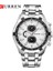 Gümüş Beyaz Curren 8023 Kuvars Izle Erkekler Su Geçirmez Spor Askeri Saatler Erkek Iş Paslanmaz Çelik Kol Saati Erkek Saat Reloj Hombre (Yurt Dışından) 1