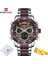 Sce Navıforce Moda Erkek Saatler Lüks Orijinal Kuvars Dijital Analog Spor Kol Saati Erkekler Için Su Geçirmez Paslanmaz Çelik Saat (Yurt Dışından) 1