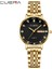 Altın Siyah Cuena Altın Izle Kadın Saatler Bayanlar 6002 Çelik Kadın Bilezik Saatler Kadın Saat Relogio Feminino Montre Femme (Yurt Dışından) 1