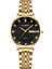 Altın Siyah Cuena Altın Izle Kadın Saatler Bayanlar 6002 Çelik Kadın Bilezik Saatler Kadın Saat Relogio Feminino Montre Femme (Yurt Dışından) 2