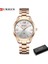 Gül Altın Beyaz Kutu Curren Gül Altın Izle Kadın Saatler Bayanlar Yaratıcı Çelik Kadın Bilezik Saatler Kadın Saat Relogio Feminino Montre Femme (Yurt Dışından) 1