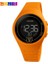 Turuncu Siyah Skmeı Moda Izle Spor Renkli Genç Dijital Saat Erkek Kız Kol Saati Su Geçirmez LED Ince Genç Izle Reloj Hombre (Yurt Dışından) 1