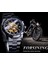 GMT893-11 Forsining Üst Marka Lüks Otomatik Mekanik Saat Siyah Altın Erkek Saatler Hollow Kol Saati Relogio Masculino (Yurt Dışından) 4